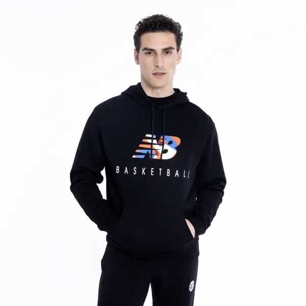 New Balance Lifestyle Erkek Sweatshirt - MNH1361-BK