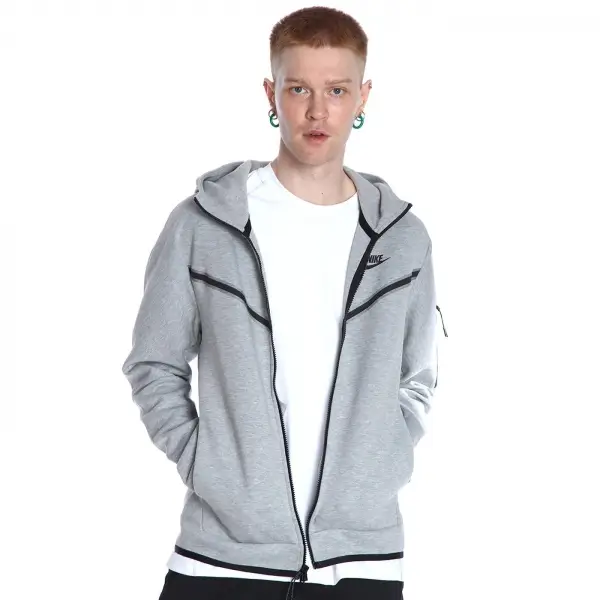 Nike M Nsw Tch Flc Hoodie Fz Wr Erkek Günlük Stil Sweatshirt - CU4489-063