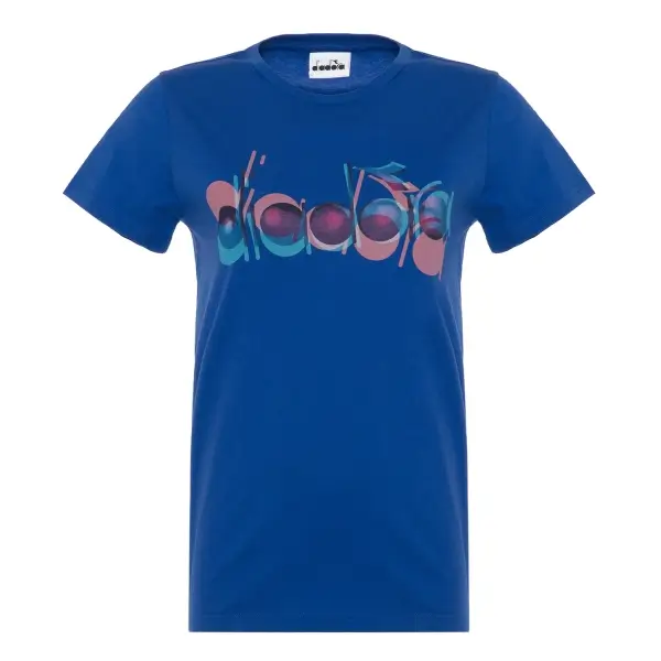 Diadora Ss T-shirt Iconic Saks Mavi Kadın Tişört - 502.176088-C3940