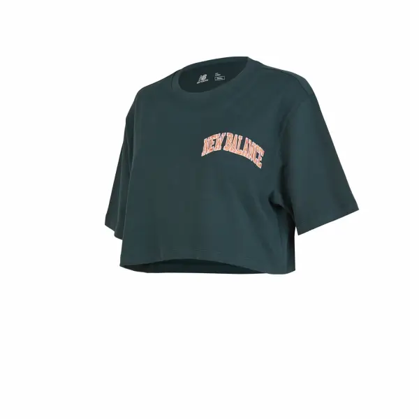 New Balance Lifestyle Crop Kadın Tişört - WNT1304-PNE