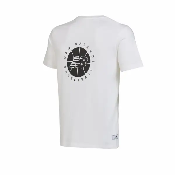New Balance Lifestyle Erkek Tişört - MNT1343-WT